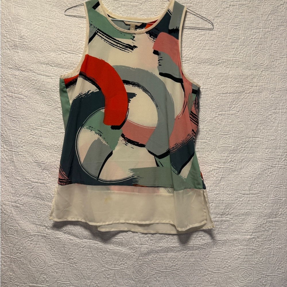 Banana Republic Multicolor Abstract Sleeveless Blouse